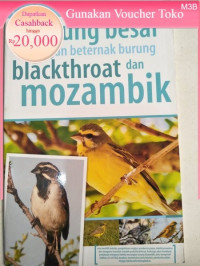 untung besar dengan beternak burung blackthroat dan mozambik