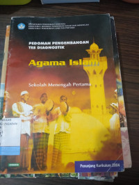 PEDOMAN PENGEMBANGAN TES DIAGNOSTIK AGAMA ISLAM SEKOLAH MENENGAH PERTAMA