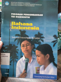 PEDOMAN PENGEMBANGAN TES DIAGNOSTIK BAHASA INDONESIA SEKOLAH MENENGAH PERTAMA